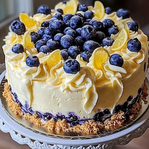 Best recipe for Lemon Blueberry Cheesecake Cake with Creamy Layers