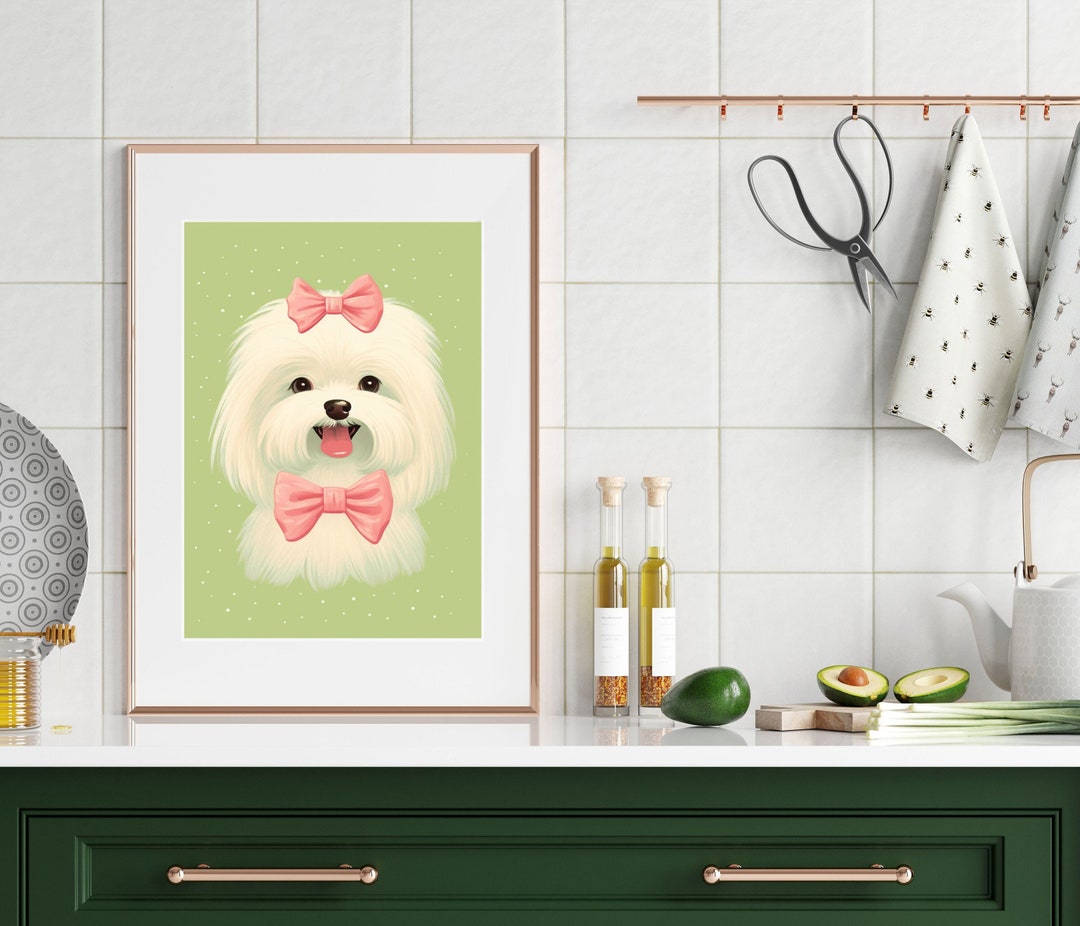 Maltese Wall Art Maltese Wall Art Dog Wall Art Maltese Etsy