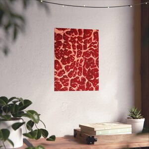 Abstract Meat Marble | Steak-Inspired Art Print by T Fallon | Carnivore Wall Art for Meat Lovers