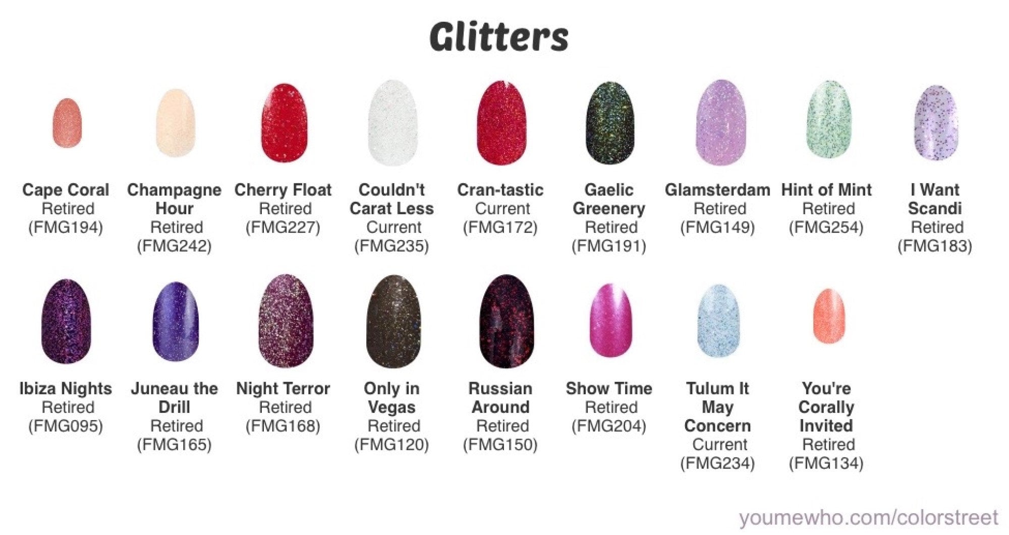 Color Street Glitter Nail Strips 100 Real Nail Polish Made in the USA