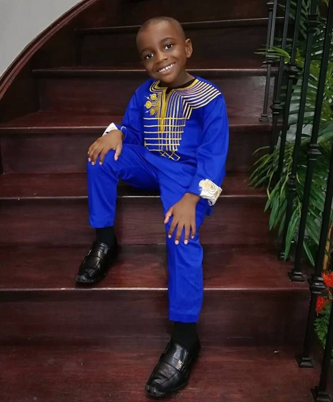 African Boys Outfit Boys Clothing Fashion Casual Solid Etsy