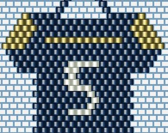 Football Earring - Beading Patten