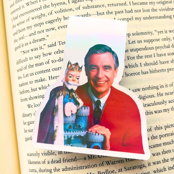 Mr. Rogers Magnetic Bookmark, Holographic Bookmark, Fred Rogers, Cute Bookmark, Mr Rogers, Book Lover Gift, Cute Magnetic Bookmark