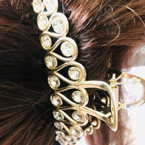Rhinestone Claw Clip, Hair Claw Clip Large, Claw Clips Women, Metal Claw Clips, Hair Claw Clips, Metal Large Hair Claw, Cute Claw Clips