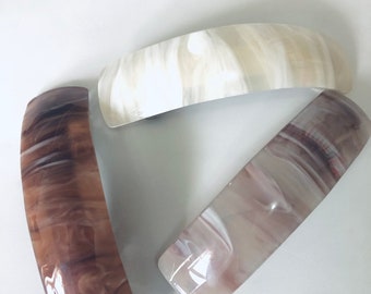 3PC 4” Non-Slip French Barrette |Tortoise Shell Hair Clip Barrette | Geometric Hair Clip Barrettes | Ponytail Hair Clip | Hair Clip for Her