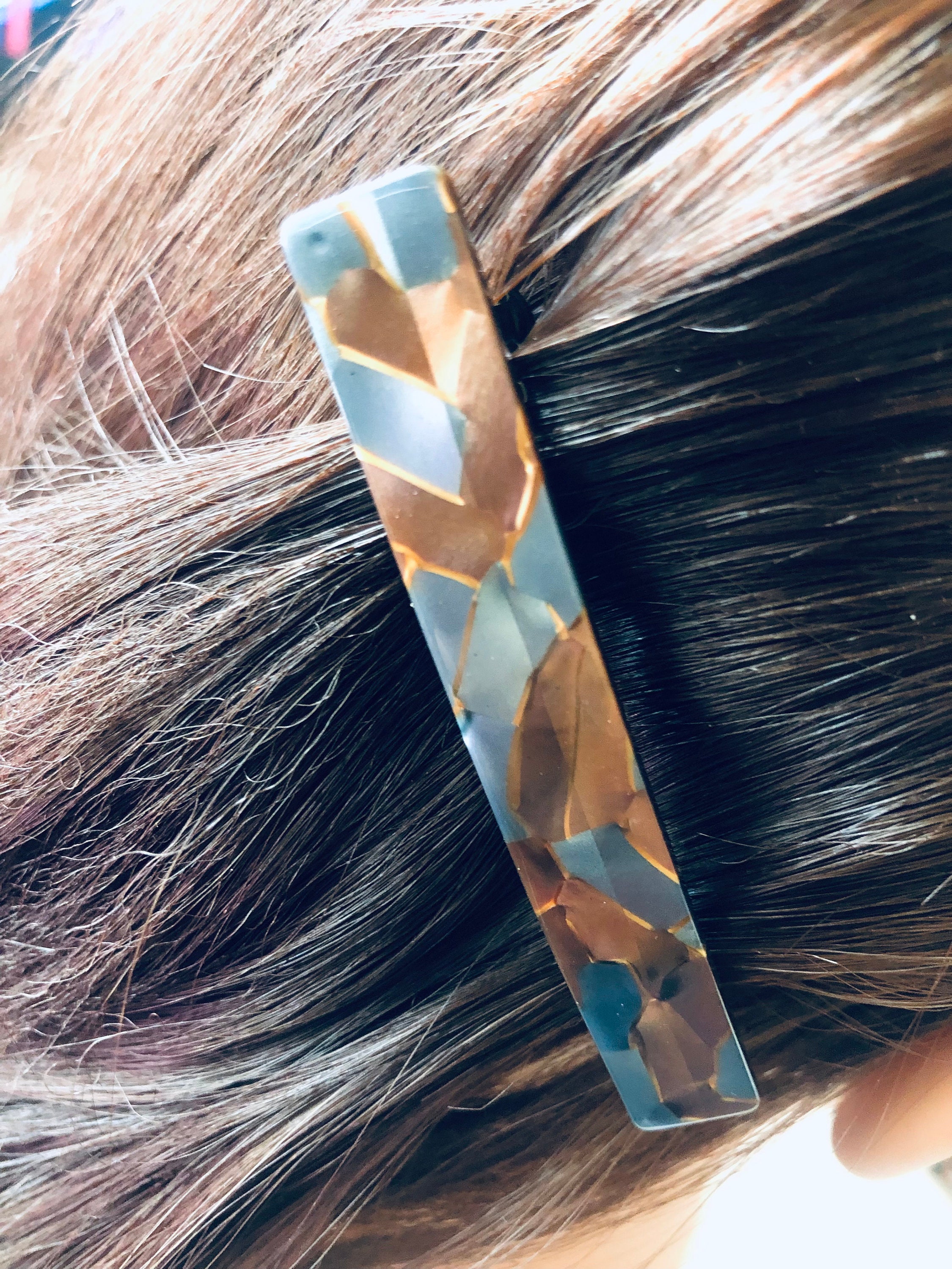 Fermaglio Capelli Artiglio Helfrance In Acetato C724GT - Tartaruga Galattica