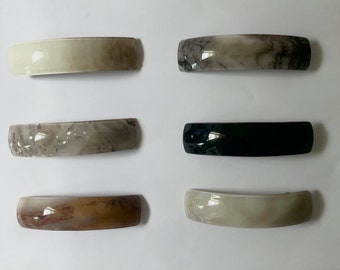 3 pasadores de pelo de resina antideslizantes de 4 pulgadas, pasadores franceses en forma de L, pasadores geométricos, pasadores gruesos, regalo de Navidad para ella