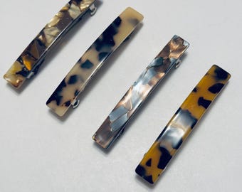 Tortoise Shell French Barrette | Acetate Ponytail Hair Clip
