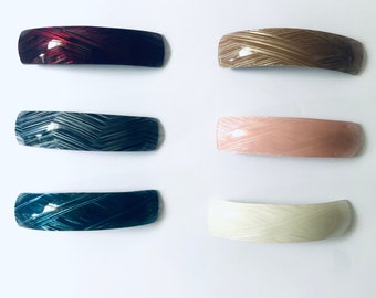 Pasador de pelo de resina antideslizante de 4''/ Pasador francés en forma de L/ Pasador geométrico/ Pasador grueso/ Regalo de Navidad para ella