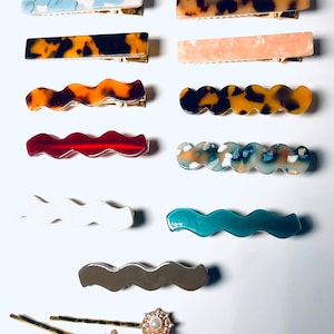Small Acetate Non-Slip  Barrette,Tortoise Shell Hair Barrette Clip, Side Hair Clip Barrettes, Resin Barrettes