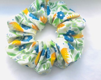 Jumbo Floral Scrunchie | Bamboo Lycra Hair Tie