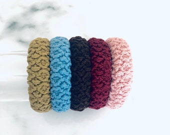 Cotton Elastic Scrunchies| Scrunchies Pack| Multi Color Scrunchies