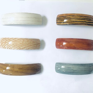 4&#39;&#39;  Non Slip Resin French Barrette | Large French Barrette| Geometric Acetate Hair Clip Barrettes | Thick Hair Barrette| Barrette