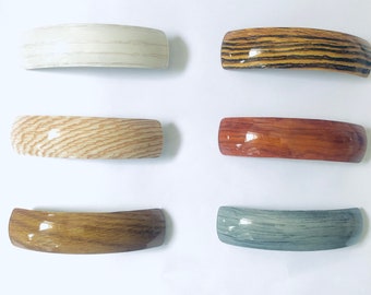 4''  Non Slip Resin French Barrette | Large French Barrette| Geometric Acetate Hair Clip Barrettes | Thick Hair Barrette| Barrette