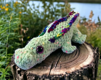 Crocodile/Alligator - NO-SEW Crochet pattern: the