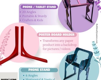 Adjustable Phone Tablet Stand: 8-Angle POV Filming