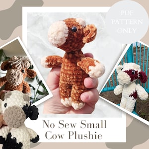 No-Sew Cow Plushie Crochet Pattern: Beginner Friendly (PDF Pattern)