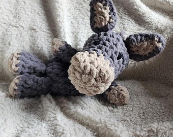 Donkey Snuggler Crochet Pattern - No-Sew Donkey Lovey Amigurumi, Beginner Friendly (PDF)