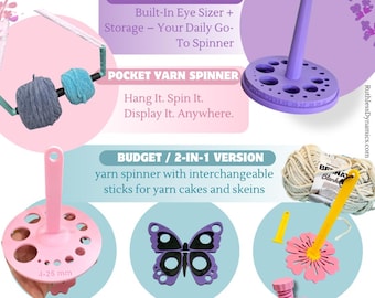 Portable Yarn Spinner System – Travel, Table & Hanging Yarn Holder (All-In-One Series)