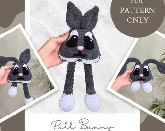 Amigurumi Crochet Baby Toy Bunny Pattern - Stretchable sensory Toy for Montessori Play