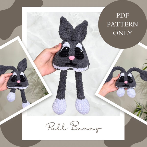 Amigurumi Crochet Baby Toy Bunny Pattern - Stretchable sensory Toy for Montessori Play