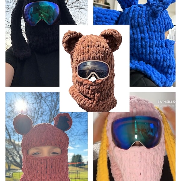 Ski mask, snowboard mask Helmet balaclava, helmet mask, Crochet Balaclava, Ski Balaclava, Custom Balaclava, teddy balaclava