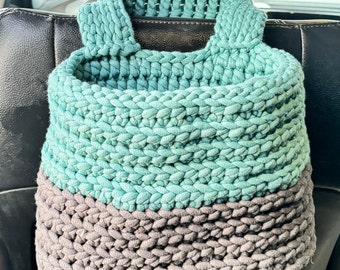 Crochet Car Headrest Basket Pattern: Waste & Storage Bag (PDF Pattern)
