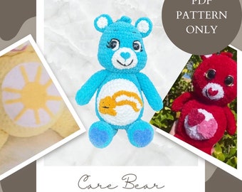 Care Bear Crochet Pattern: Beginner Friendly Amigurumi (PDF Download)