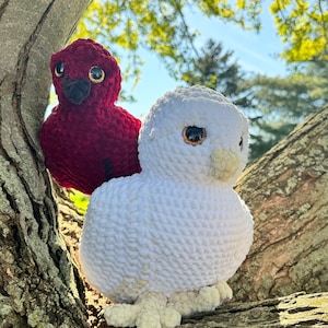 Creación de mercado - Patrón de crochet de búho pequeño - peluche amigurumi Búho de las nieves
