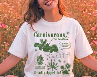 Maglietta con pianta di Nepenthes, Venere acchiappamosche, Drosera capensis, Piante carnivore, Ecologia, Maglietta con Nepenthes, Drosera dionaea
