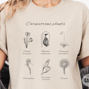 Cottage Core Clothes Carnivorous Plant Shirt Pinguicula Genlisea Ecology Shirt Plant Shirt Venus Fly Trap Sundew Pitcher Plant Nepenthes Tee