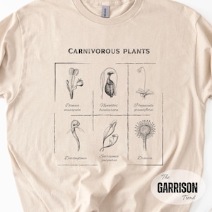 Cottage Core Clothes Carnivorous Plant Shirt Pinguicula Genlisea Ecology Shirt Plant Shirt Venus Fly Trap Sundew Pitcher Plant Nepenthes Tee