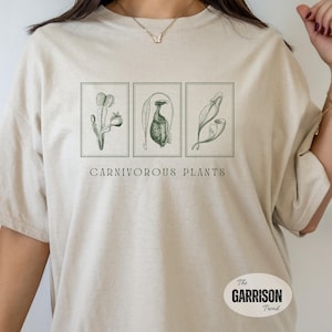 Carnivorous Plant Shirt Ecology Shirt Plant Shirt Venus Fly Trap Sundew Pitcher Plant Nepenthes Cottage Core Clothes Carnivorous Plant