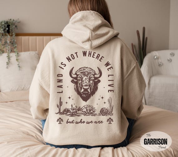 Ojibwe Shirt Thunderbird Bison Hoodie Buffalo Hoodie Native American No One Is Illegal Stolen Land Bison Haida Wild West Aztec Shirt Lakota