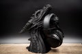 Dragon Headphones Stand, Dragon Bust, Dragon Headphone Holder, Dragon Head Statue, Perfect Gamer Gift, Fantasy Gift