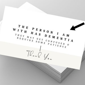 Minimal Ink Dementia Care Card
