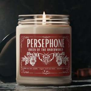 Persephone Candle, Hades and Persephone, Persephone Altar Supplies, Greek Mythology, Greek Goddess, Dark Academia, Queen of the Underworld