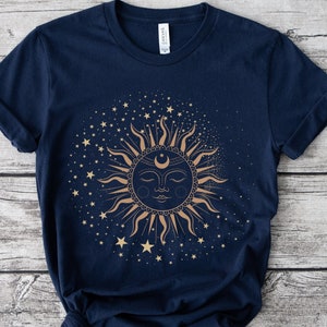 90s Celestial Shirt, Vintage Sun Tee, Celestial Galaxy Tshirt, The Sun Tarot, Boho Solar System Shirt, Whimsigoth, Retro 90s Nostalgia