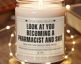 Funny Pharmacist Candle, Pharmacist Gift, Pharmacy Tech, Med School Graduate, Pharmacy Tech Gifts, Pharmacy Graduation, Pharmacy Gift