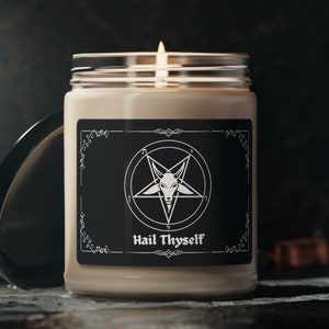 Church of Satan Candle, Sigil of Baphomet, Baphomet, Pentacle, Satanic Decor, LaVey Satanism, Hail Thyself, Satanic Ritual, Athiest Candle