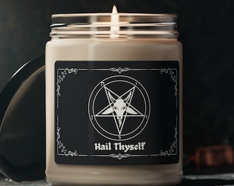 Vela da Igreja de Satanás, Sigilo de Baphomet, Baphomet, Pentáculo, Decoração Satânica, Satanismo LaVey, Ave-te a Ti Mesmo, Ritual Satânico, Vela Ateia