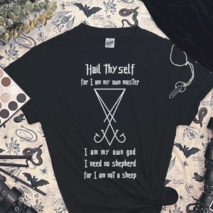 Sigil of Lucifer Shirt, Seal of Satan, Lucifer Sigil, Satanic Clothing, Satanic Tee, Satanic Decor, Lucifer, Demon Lilith, Hail Thyself