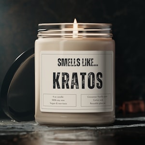 Kratos Candle, War Game Gift, God Game Gift, Ragnarok, God Kratos, War Videogame Gifts, Gaming Gift, PC Gamer, Kratos
