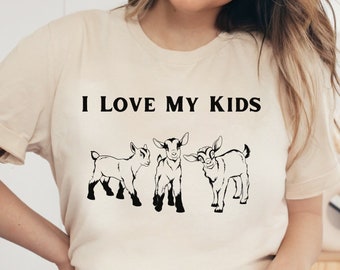 I Love My Kids Funny Gift Goat Lover Shirt, I Love My Kids Goat Shirt, Funny Goat Gift, Goat Lover Tshirt, Alpine Goat, Nubian Goat Farm