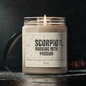 Scorpio Candle, Scorpio, Scorpio Gift, Zodiac Candles, Astrology, Zodiac Sign Gift, Star Sign, Spiritual Candles, Scorpio Constellation