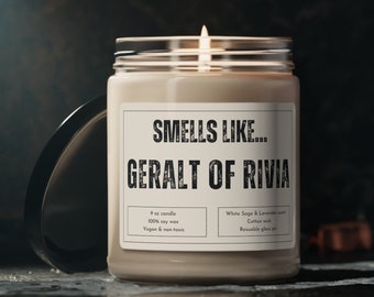 Witcher Candle, Geralt of Rivia Gift, Geralt, Witch 3, Witcher, Videogame Gifts, Funny Geralt of Rivia Candle, Witcher Stuff