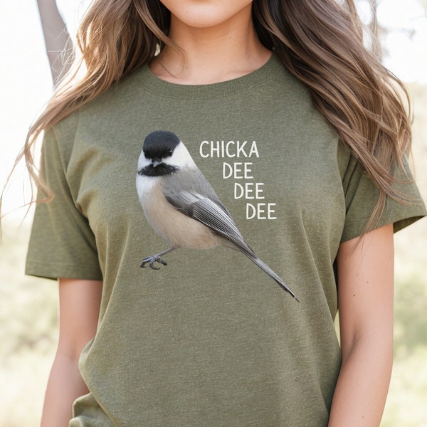 Chickadee Shirt, Carolina Chickadee, Black-capped Chickadee, Gifts for Bird Lovers, Birding Tee, Chickadee Dee Dee Song, Bird Waching tShirt