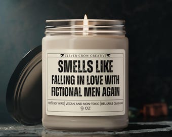 Romance Book Candle, Romance Book Lover, Romantasy, Funny Reading Gift, Book Lover Candle, Booktok, Smut Candle, Bookish Gift Reading Candle