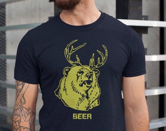 Mac's Beer Shirt, Bear Deer, Funny Bear Shirt, Philadelphia Gift, Sunny Shirt, Always Tee, Animal Puns, Always Suny, Beer Shirt, Mac Tee