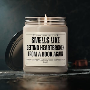 Bougie de lecture drôle, bougie pour amoureux des livres, cadeau lecteur drôle, amoureux des livres d'amour, amoureux des livres fantastiques, cadeau rat de bibliothèque, romantisme, cadeau livresque